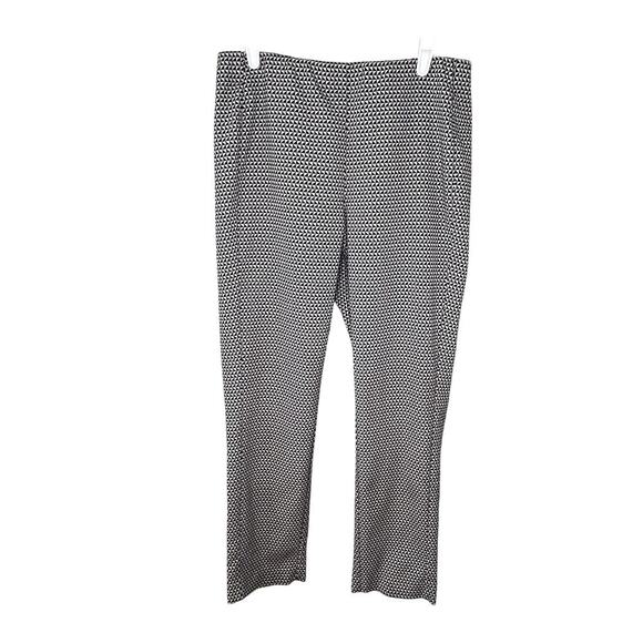 Theory women's Navalane Arlington cropped ink and ivory mid rise pants size 10 - Picture 1 of 7